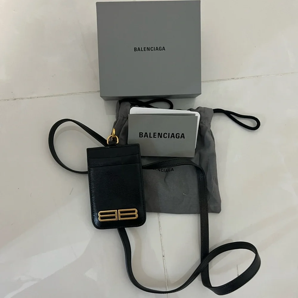 Balenciaga Gossip Card Holder with Strap - Picture 3 of 13